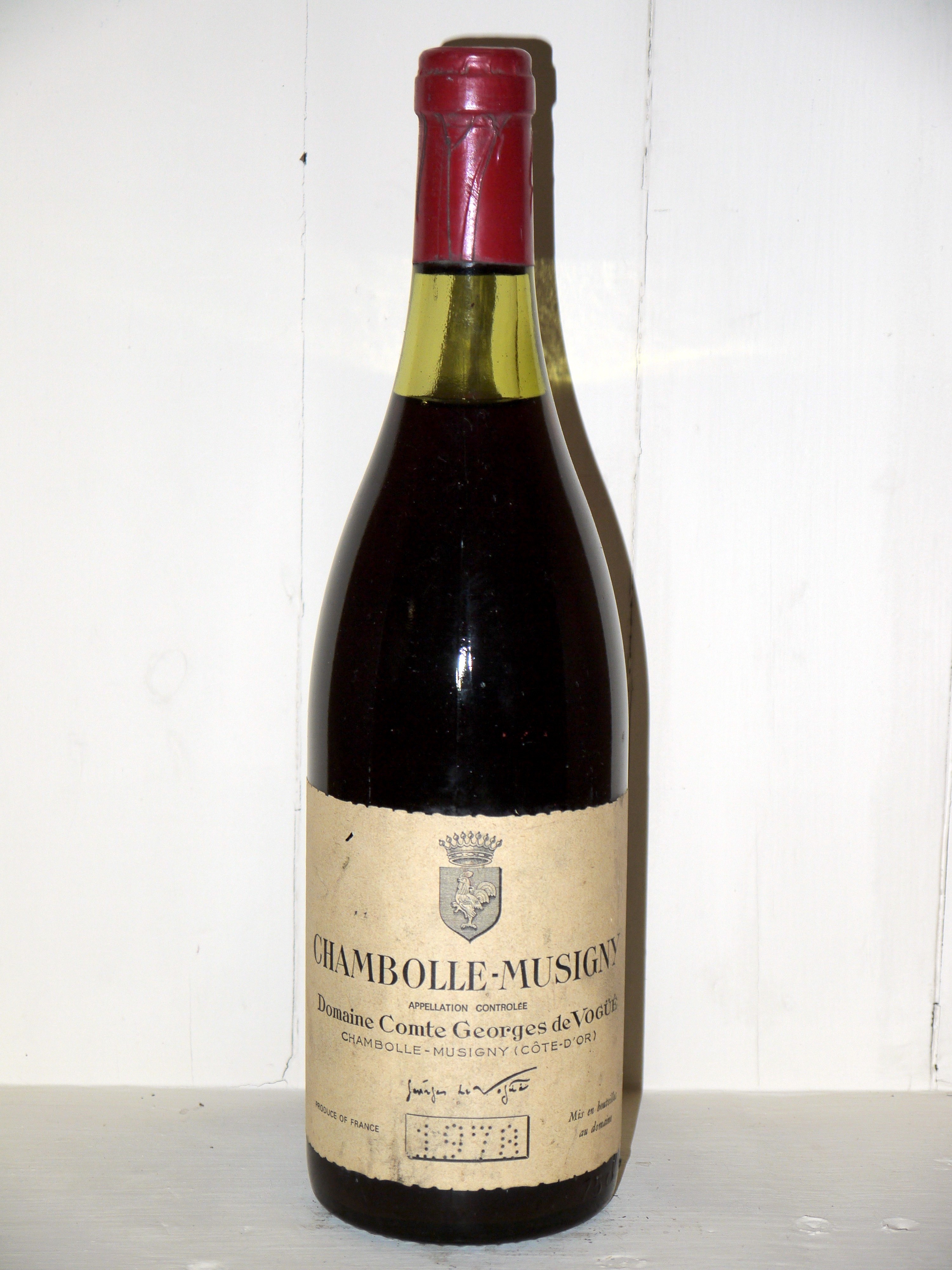 Chambolle-Musigny 1978 Domaine Comte Georges de Vogüé - great wine