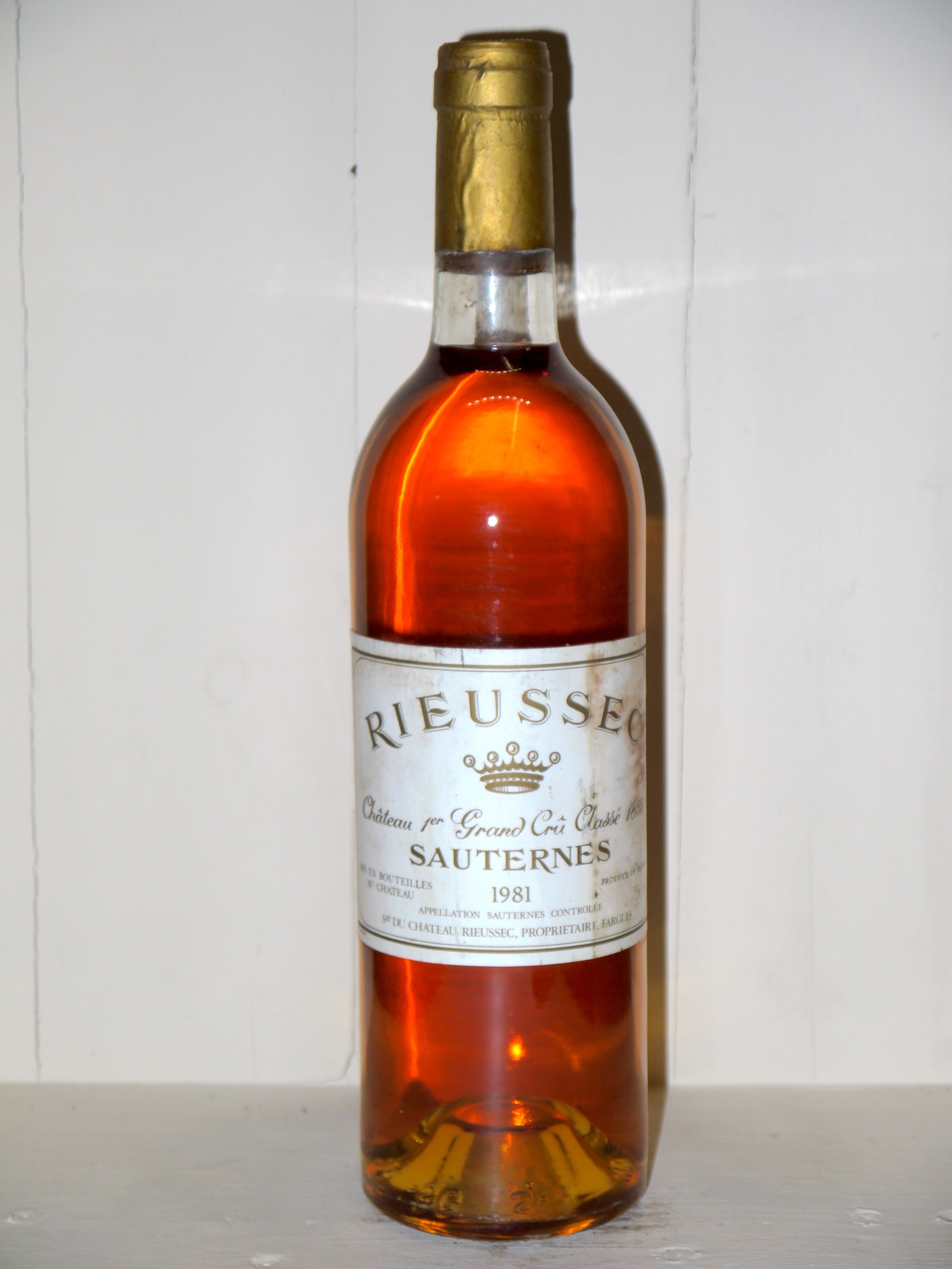 Château Rieussec 1981 - great wine Bottles in Paradise | Au Droit