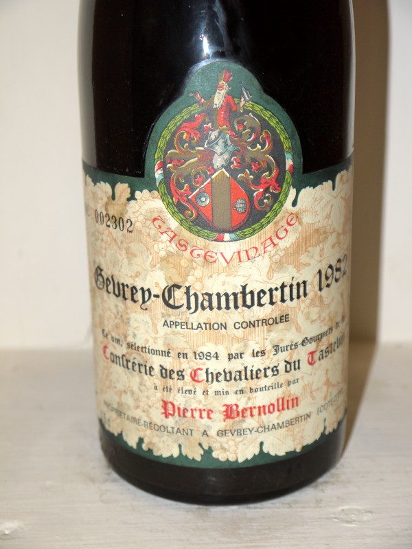 Gevrey-Chambertin 1982 Pierre Bernollin - great wine Bottles in