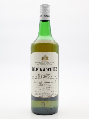  Whisky Black & White Année 1974 James Buchanan & Co