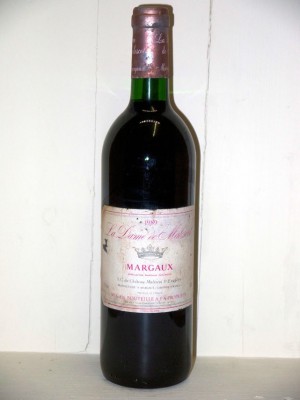 Château Malescot Saint Exupéry La Dame de Malescot 1989