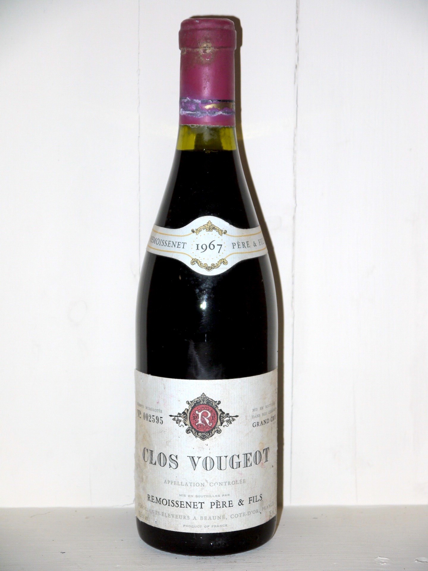 Clos Vougeot 1967 Domaine Remoissenet Père et Fils - great wine